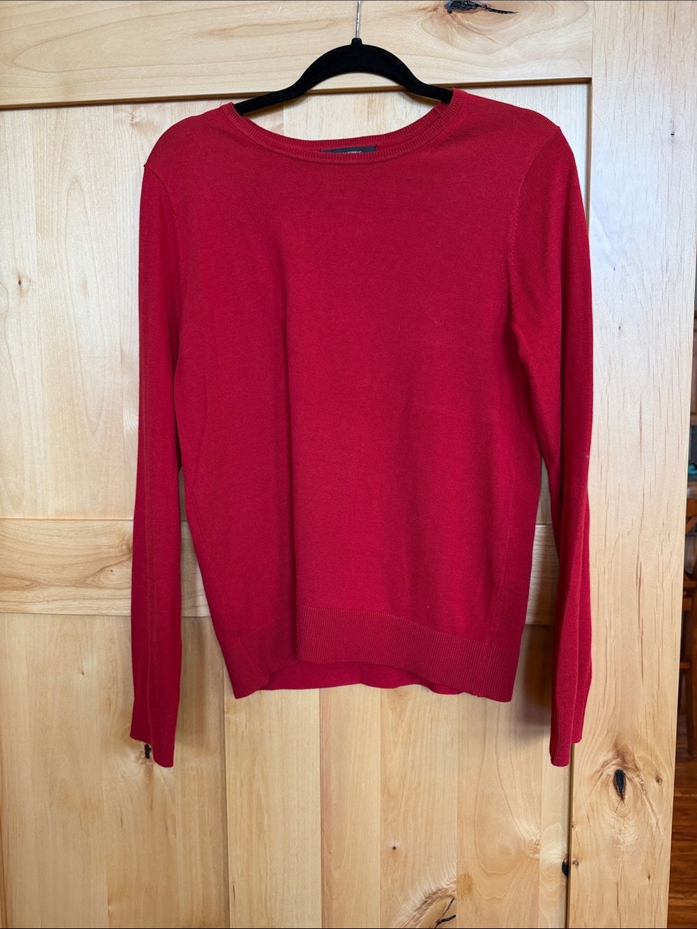 Banana Republic Factory Forever Crew-Neck Sweater, Size M, Pure Red